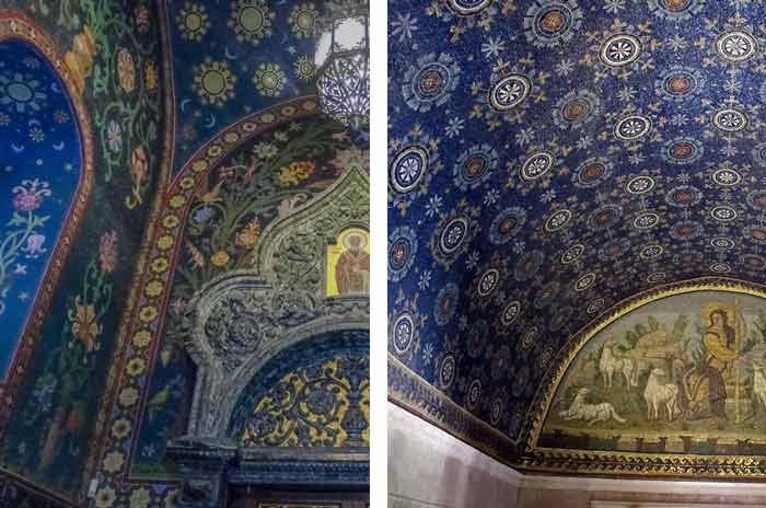 Gli ornamenti della cattedrale del Salvatore e il Mausoleo di Galla Placidia Gli ornamenti della cattedrale del Salvatore e il Mausoleo di Galla Placidia